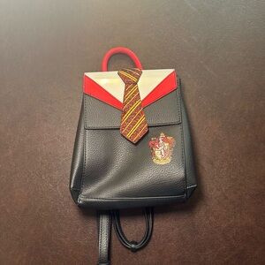 Danielle Nicole Black and Red Hogwarts Backpack- Gryffindor Neck Tie